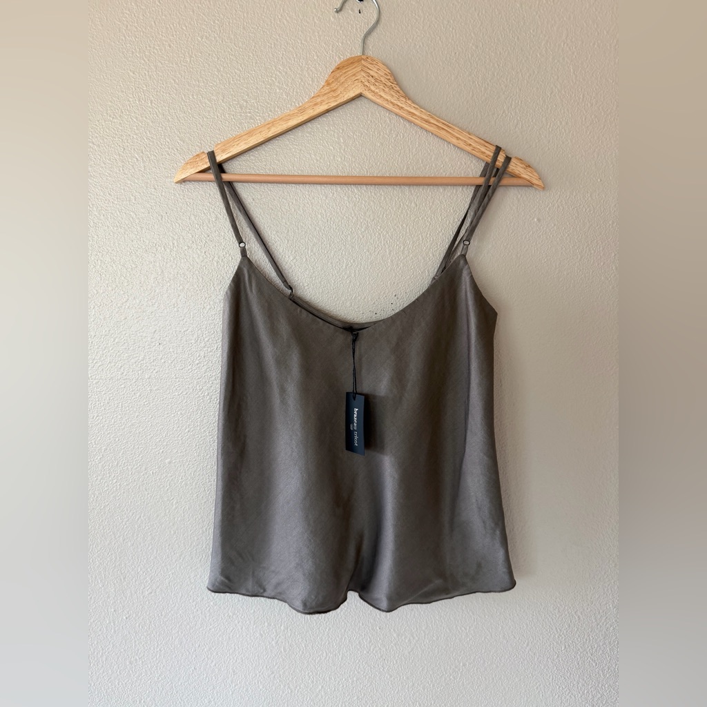 Nwt Brazeau Tricot Claire Tank In Porcini Grey Luxury Designer Camisole Top S